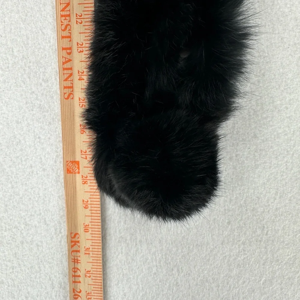 VTG‎ 1960s Adjustable Fur Collar Scarf Black One Size Beautiful Soft Old Money